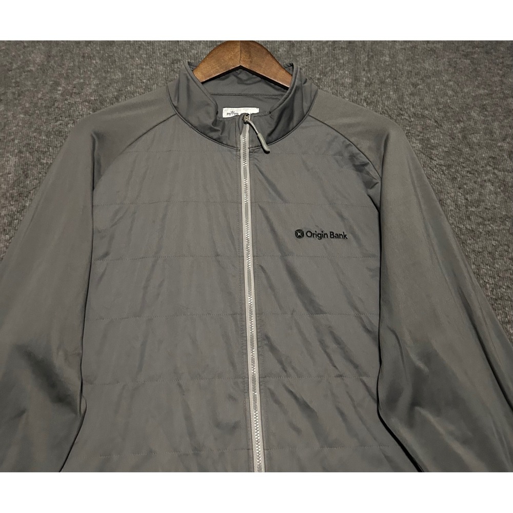 Peter Millar Merge Hybrid Jacket Mens gray Quilted Golf Performance size XL read